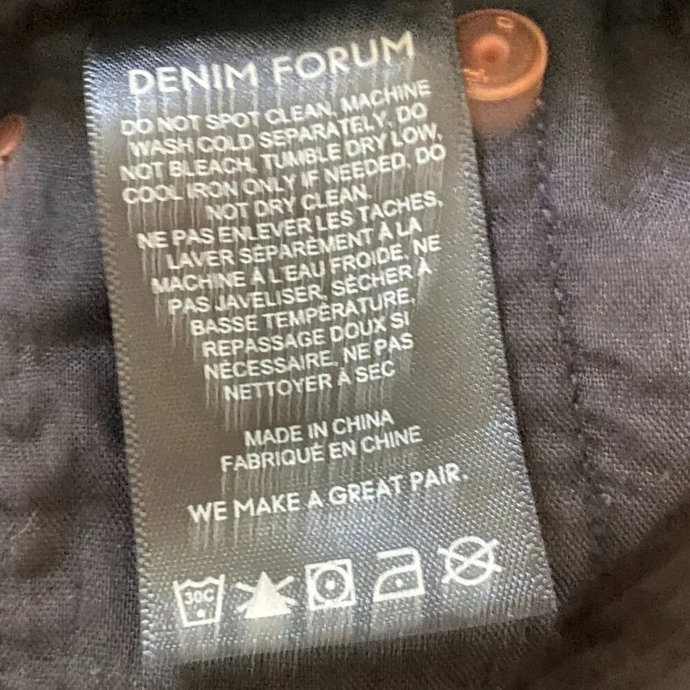 Denim Forum Arlo High Rise Straight Black Corduroy Jeans - Picture 6 of 9